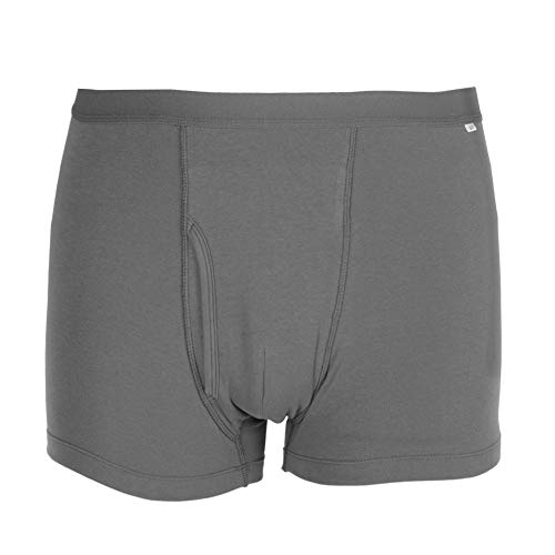 Ropa interior para incontinencia masculina, incontinencia urinaria lavable reutilizable Algodón Boxer Ropa interior breve con área absorbente frontal para próstata quirúrgico, anciano