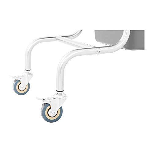 Royal Catering Carro De Servicio Para Recoger Vajilla RCSW-3.2B (Acero inoxidable y PVC, 3 cubas para platos, 2 cubos de basura, Capacidad de carga: 84 kg)