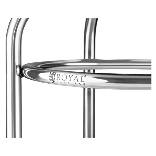 Royal Catering - RCEH-40 - Taburete de Acero Inoxidable - Asiento Ø 29 cm