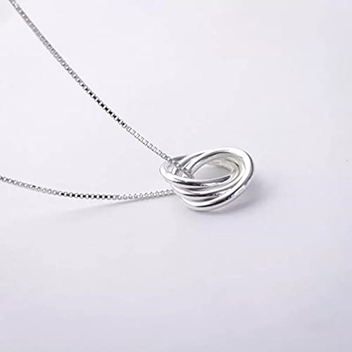 RTEAQ 2 Piezas Moda Collar Joyas Gargantilla Popular Moda Temperamento Plata Color joyería tricíclico Amor Simple clavícula Cadena Colgante Collar  Parejas Fiesta San Valentín Cumpleaños Regalos