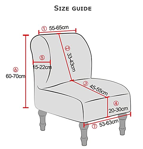 RTSFKFS Cubre Sofá de 1 Plaza Elástica Funda para Sillón sin Brazos, Funda para Silla de Club Funda Reclinable Funda de Sofá Individual Lavable,Modernas Fundas Protectoras para Chesters