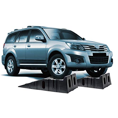 RZ TOOLS Set 2 Rampas para Coches 2500 KG 2,5 Toneladas de Plastico Muy Resistentes para Turismos o Furgonetas [ 90 x 33 x 22 cm ]