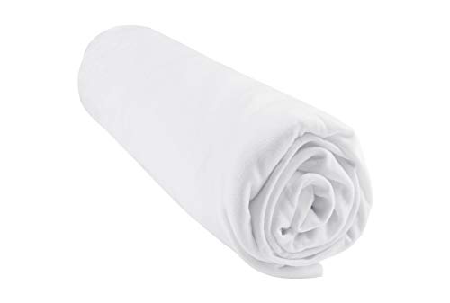 Sábana Bajera de bambú para Cuna evolutiva 90 x 140 cm, Color Blanco (Marca Easy Dort)