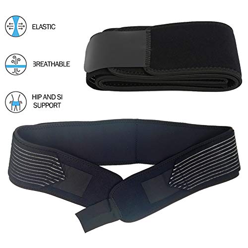 Sacroiliac SI Cinturón de Cadera, Soporte para Lumbar, sacroilíaco y Dolor de Espalda Baja, Transpirable, inestabilidad y músculos débiles de la Parte Inferior de la Espalda – Cinturón Ajustable