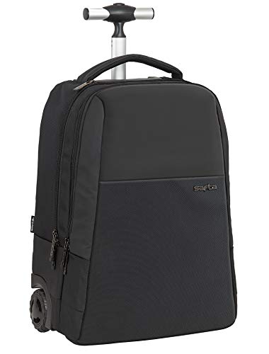 Safta Trolley para Portátil 15.6'' con Bolsillo para Tablet y Conector USB Business, 430x320x210mm, Negro, M