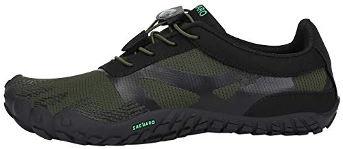 SAGUARO Zapatillas de Minimalistas Hombre Mujer Zapatillas de Deporte Exterior Interior para Buceo Snorkel Surf Piscina Playa Vela Mar Río Aqua Cycling Deportes Acuáticos,Verde 44 EU
