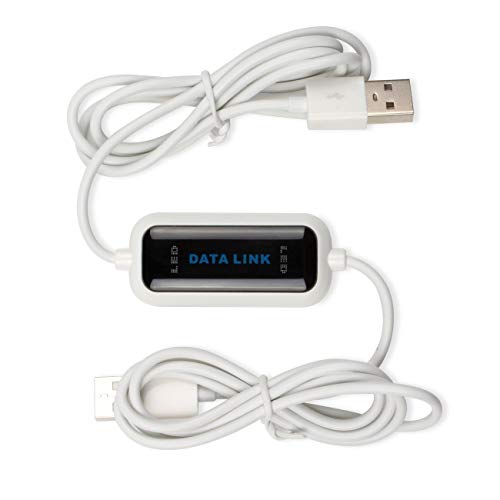Salcar Cable USB para Transferencia de Datos de PC a PC/Data Link Cable/Conexión Directa de Alta Velocidad para Ordenadores y portátiles/Easy Copy per Windows 10/8.1/8/7/Vista/XP2000 (Blanco)