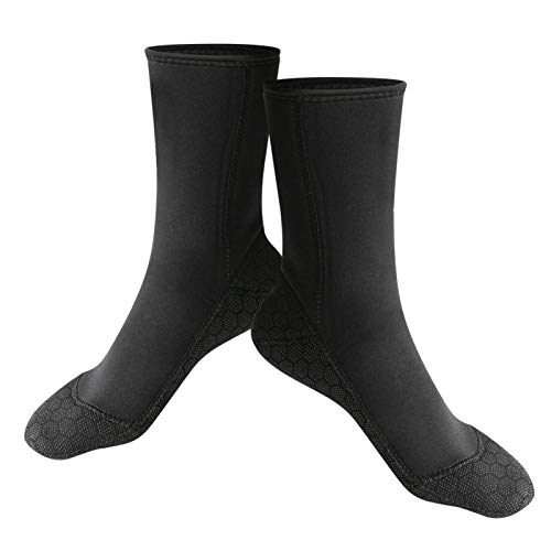 SALUTUYA Calcetines de Playa Antideslizantes Hechos de Tela de Nailon y Elastano, Surf, Buceo, piragüismo, Deportes acuáticos(XL)