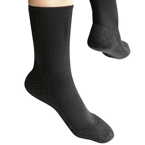 SALUTUYA Calcetines de Playa Antideslizantes Hechos de Tela de Nailon y Elastano, Surf, Buceo, piragüismo, Deportes acuáticos(XL)