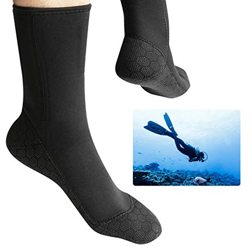 SALUTUYA Calcetines de Playa Antideslizantes Hechos de Tela de Nailon y Elastano, Surf, Buceo, piragüismo, Deportes acuáticos(XL)
