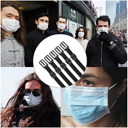 Salvaorejas de Silicona para Mascarillas,Protector Orejas,Protector de Orejas y Enganches Soportes para Mascarillas,Sujeta Mascarillas con Adaptador Ajustable(5 Piezas)