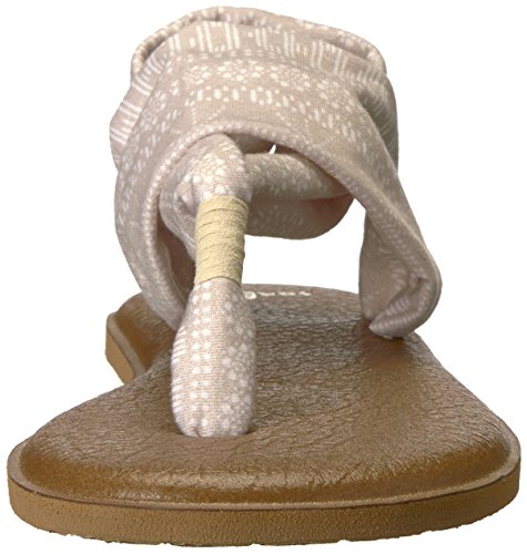 Sanuk Mujeres Chanclas, Natural Shibori Stripes, Talla 5