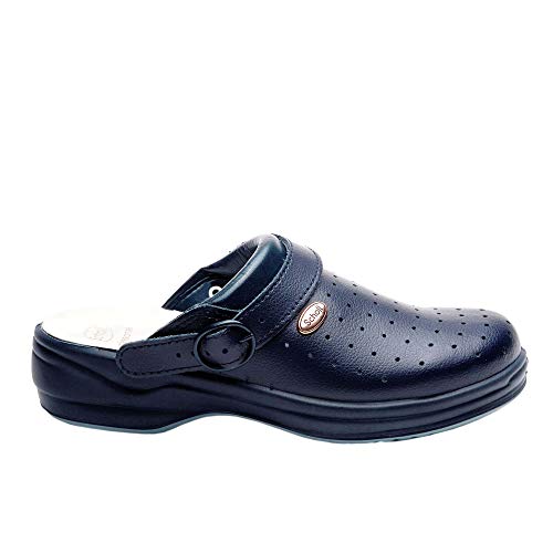 Scholl - Sandalias perforadas, talla 38, color azul marino