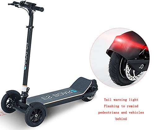 Scooter Eléctrico, Patinete Eléctricoplegable con Barra En T De 3 Ruedas Peso Ligero Plegable Portátil Altura Ajustable Velocidad Máxima De 25km/h con Pantalla LCD para Adolescentes Y Adultos