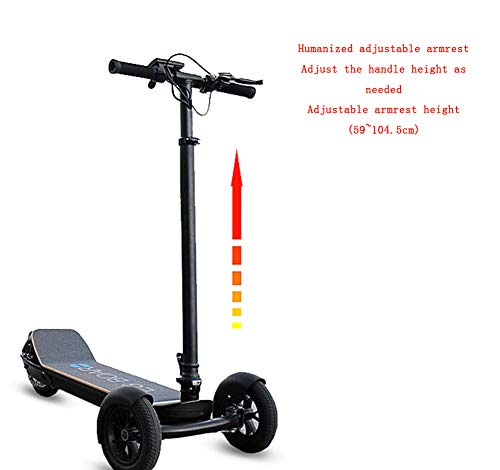 Scooter Eléctrico, Patinete Eléctricoplegable con Barra En T De 3 Ruedas Peso Ligero Plegable Portátil Altura Ajustable Velocidad Máxima De 25km/h con Pantalla LCD para Adolescentes Y Adultos