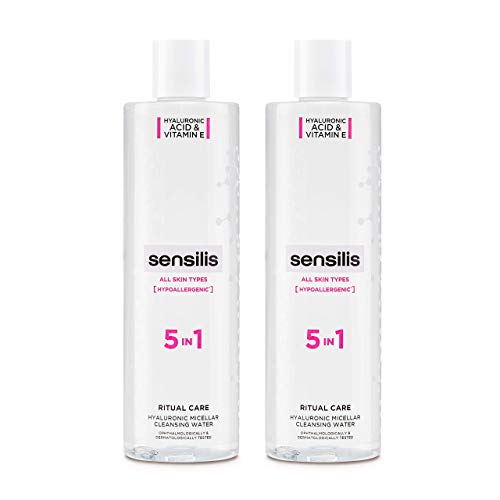 Sensilis Ritual Care - Agua Micelar 5 en 1 Limpiadora, Desmaquillante, Tonificante, Hidratante y Calmante - Sin Alcohol, con Ácido Hialurónico y Vitamina E - 800ml