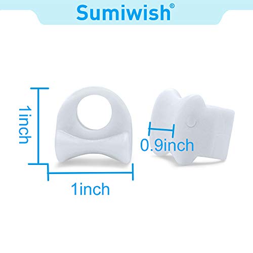 Separadores de Dedos Sumiwish, Separador de Dedos, Corrector de Juanete para Dedo en Martillo Alivio del Dolor del Juanete (5 Pares / 10 Piezas)
