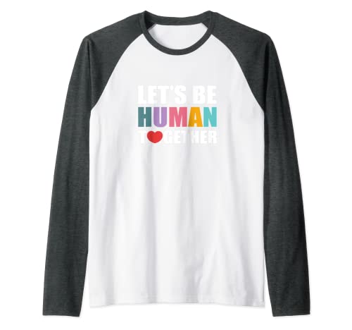 Ser humano juntos líder de un grupo Camiseta Manga Raglan