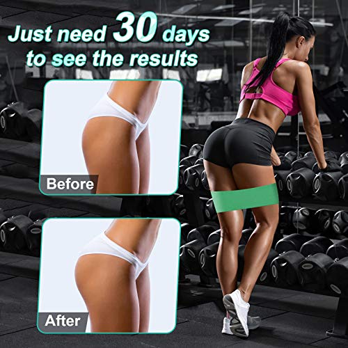 Set de 3 Banda Elastica Fitness, Bandas Elasticas Gluteos, Bandas de Resistencia con 3 Niveles, Bandas de Entrenamiento, Bandas Elasticas Gluteos y Piernas, Bandas de Resistencia Set para Yoga Pilates