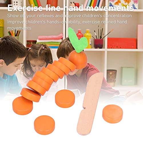 Shanrya Juguetes de Madera de los Bloques, Educación Temprana de la Simulación de los Bloques Cognitivos de la Zanahoria de la Habilidad de Xercise para el Bebé(BT-Zanahoria Xiaoxiaole)