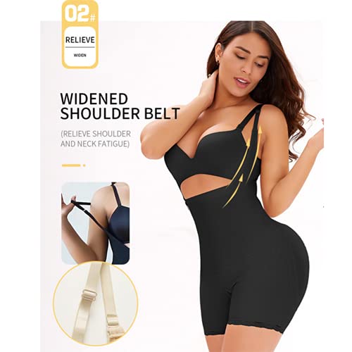 Shapewear Fajas Colombianas Mujer Body Reductor Busto Abierto Cinta Adelgazante Corsé Ajustable Pantalones Abdominal Waist Trainer S-6XL(Color:肉色,Size:XL)