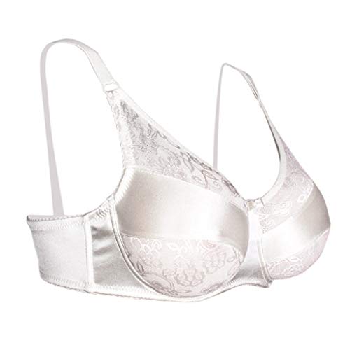 sharprepublic Sujetador de Seno de Silicona Crossdressers Pecho Flaso con Tirantes - Blanco, 42-95D