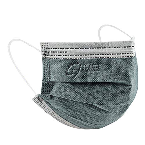 SilenceID 50 Piezas Unisexo Adulto Protección 4 Capas con Elástico, para el Trabajo Diario Viajando al Aire Libre-110301 (Azul)