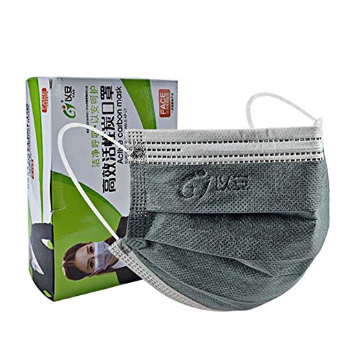 SilenceID 50 Piezas Unisexo Adulto Protección 4 Capas con Elástico, para el Trabajo Diario Viajando al Aire Libre-110301 (Azul)