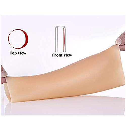 Silicona brazo falso becerro manga - Funda de silicona becerro de engorde - falso realista del brazo Becerro - Brazo de Becerro cicatriz tatuaje Marca de nacimiento de oscurecimiento (1pcs),Arm 1pairs