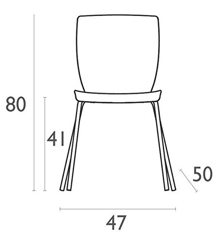 Silla Apilable Mio I Silla De Exterio/Interior con Estructura De Polipropileno I Silla Juvenil Resistente I Silla De Jardín I Color:, Color:Blanco