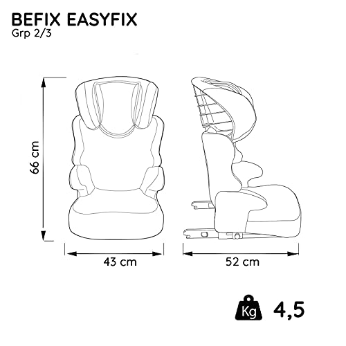 Silla de coche BEFIX easyfix con fijación isofix - grupo 2/3 (15-36kg) - Nania (Silver)