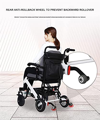 Silla de Ruedas eléctrica, Silla de Ruedas eléctrica Plegable y Liviana para Todo Terreno, Silla de Ruedas eléctrica Plegable, Adecuada para Todo Tipo de Carreteras