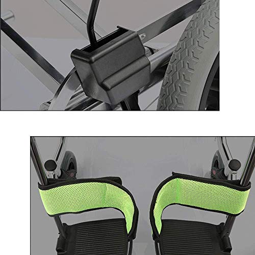 Sillas de ruedas de aluminio - Silla de viajes de transporte con reposapiés - Adecuado for las personas mayores, personas con discapacidad - Asiento 45cm