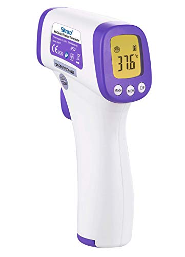 Simzo Termometro Infrarrojos, termómetro digital infrarrojo para bebés, niños y adultos, lectura digital precisa sin contacto y pantalla LCD en color（Sin baterías）