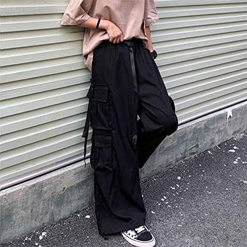 Skateboard Frog Pantalones EMO para Mujer Pantalones Cargo Y2K Pantalones Holgados Holgados Joggers góticos (Black 2,XXL)