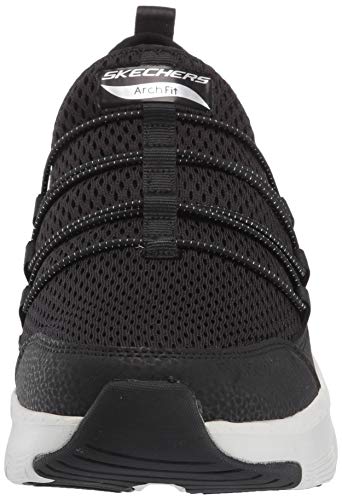 Skechers Arch Fit Lucky Thoughts, Zapatillas Mujer, Negro (Black Mesh White Trim BKW), 38 EU