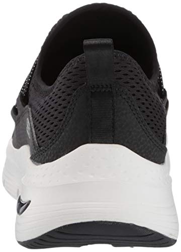 Skechers Arch Fit Lucky Thoughts, Zapatillas Mujer, Negro (Black Mesh White Trim BKW), 38 EU