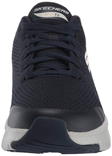 Skechers Arch Fit, Zapatillas Hombre, Azul (Navy Textile/Synthetic/Trim Nvy), 42 EU