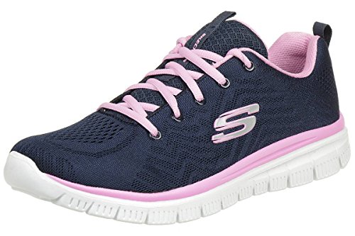 Skechers Graceful-Get Connected, Zapatillas Mujer, Multicolor (Nvpk Black Mesh), 40 EU
