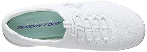 Skechers Summits, Zapatillas Mujer, Blanco (White/Silver), 38 EU