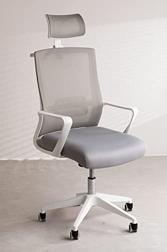 SKLUM Silla de Oficina con Ruedas y Reposabrazos Teill Colors Poliprolileno - Nylon Gris Claro - (Elige Color)