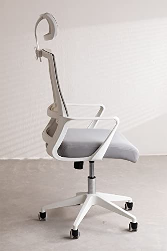 SKLUM Silla de Oficina con Ruedas y Reposabrazos Teill Colors Poliprolileno - Nylon Gris Claro - (Elige Color)