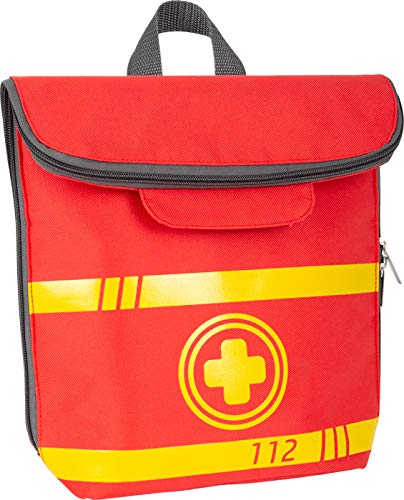 Small Foot Small foot-11917 Mochila de emergencias para médico, Accesorios: otoscopio, máscara de Tela, etc, a Partir 3 años Toys, Multicolor (11917)
