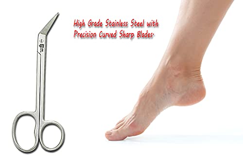 SMI - 16 cm Tijeras de uñas de los pies mango largo profesionales, para pacientes diabéticos y con artritis, Tijeras de pedicure acero inoxidable