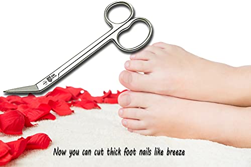 SMI - 16 cm Tijeras de uñas de los pies mango largo profesionales, para pacientes diabéticos y con artritis, Tijeras de pedicure acero inoxidable
