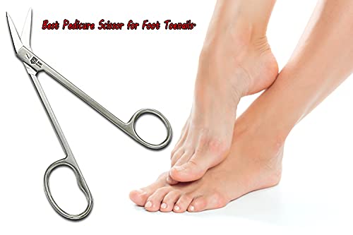 SMI - 16 cm Tijeras de uñas de los pies mango largo profesionales, para pacientes diabéticos y con artritis, Tijeras de pedicure acero inoxidable