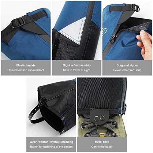 SNIIA Polainas De Senderismo Impermeable para Botas De Nieve para Hombres Y Mujeres, Polainas para Senderismo, Raquetas De Nieve, Caza, Escalada, Correr, Polainas De Tela Oxford Antidesgarro