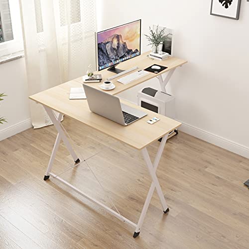 sogesfurniture Escritorio Esquinero para Ordenador, Mesa de Ordenador en Forma de L, Mesa de Estudio Escritorio de la Computadora para Casa, Oficina, (158+120) x48x75cm, BHEU-ZJ1-MO