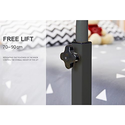 SogesFurniture Mesa Portátil Ordenador Ajustable con Ruedas, 80 * 40cm Mesa sofá Mesa de Escritorio para Cama o Sofá, Negro 05#1-80BK-BH