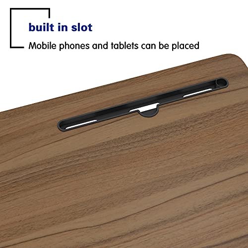 SogesHome Mesa de Ordenador Portatil 60 * 40cm con Ranura para Tableta,Escritorio de Altura Regulable,Mesa Auxiliar portátil para sofá Cama,05#3-60OK-SH